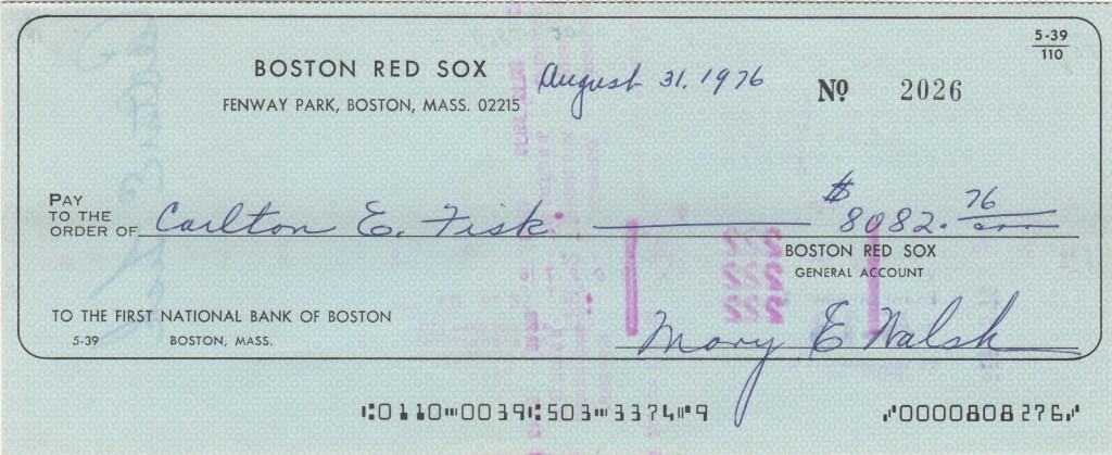 Fisk's first 11 big league seasons came with the Boston Red Sox