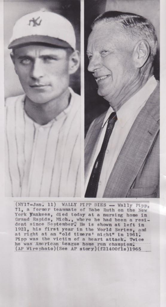 In 1925 Gehrig replaced Wally Pipp at first base and became a fixture in the Yankee lineup
