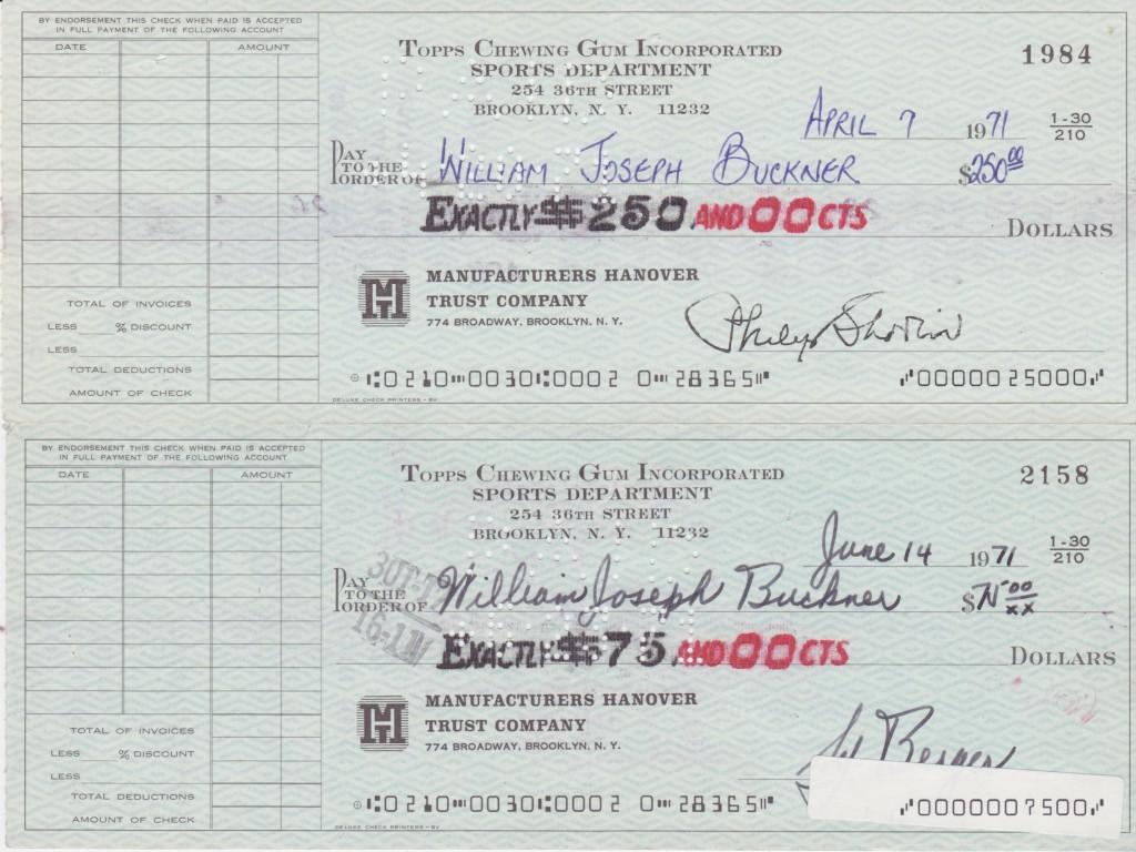 Topps Chewing Gum pays a little less than you think to have players appear on baseball cards