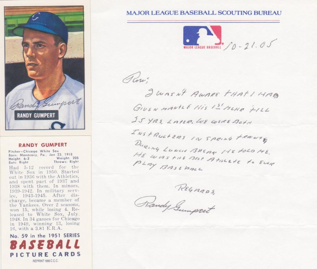 In Mantle's first 3-RBI performance he slugged his first home run