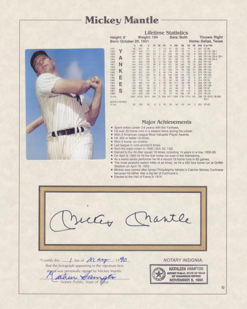 Mickey Mantle was selected for the All Star Game twenty times