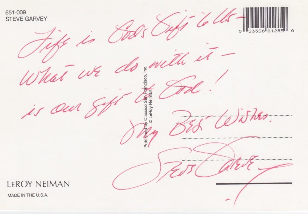 After retirement, Garvey continued to receive honors for his athletic acccomplishments