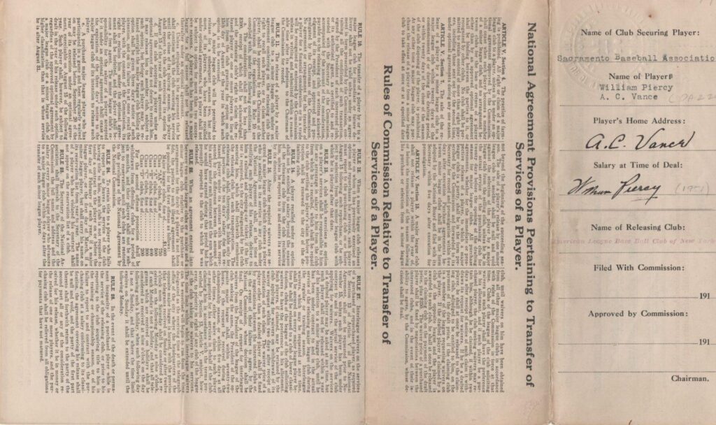 Vance didn't reach the big leagues to stay until 1922 with Brooklyn