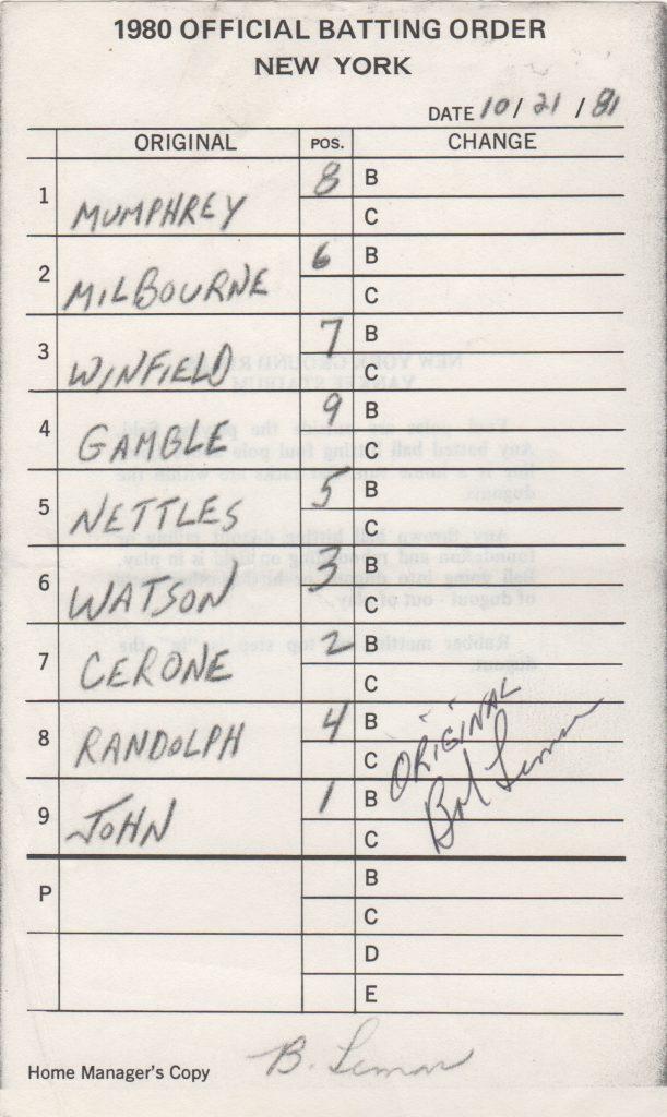 In his four seasons as Yankee skipper, Lemon's teams won two pennants and a World Series title