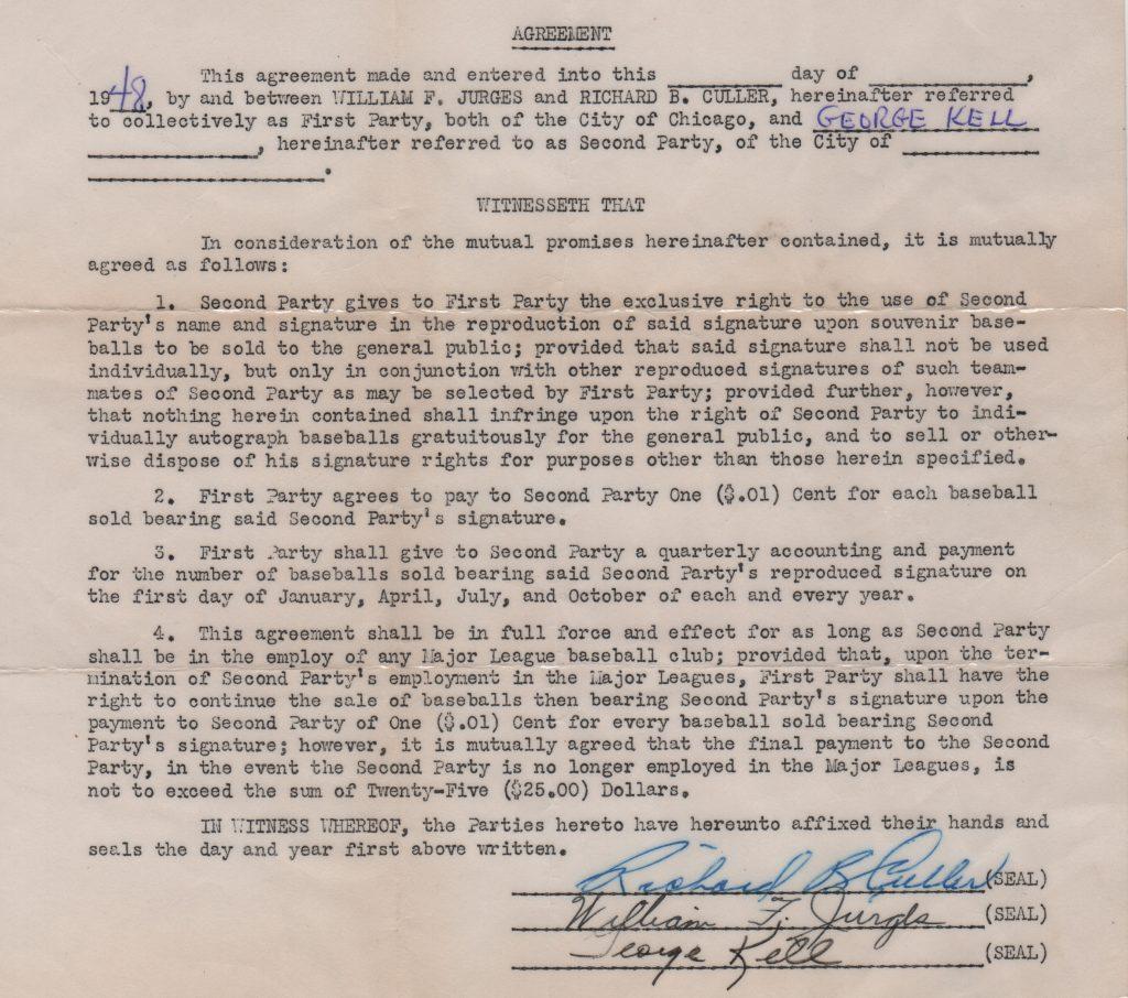 The 1949 batting champ, George Kell played 15 years for five different teams