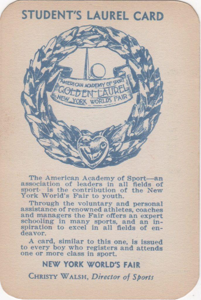 Gordon was one of many major leaguers to teach baseball at the 1939 World's Fair in NYC