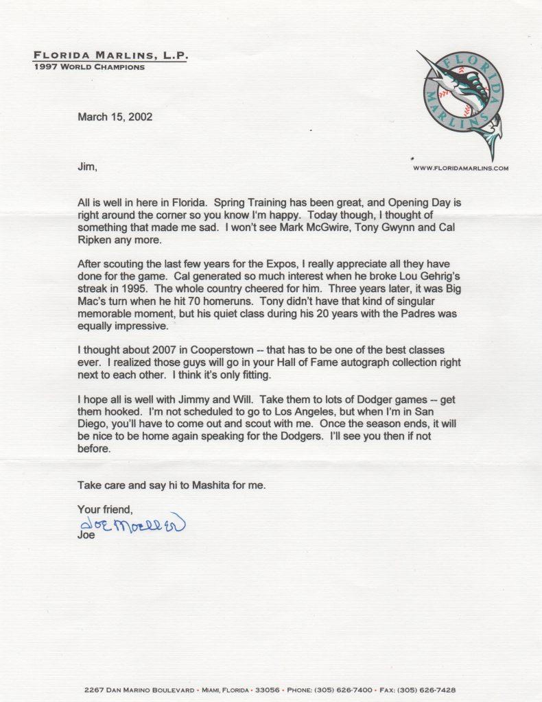 Moeller spent decades as the advance scout for the Expos and Marlins