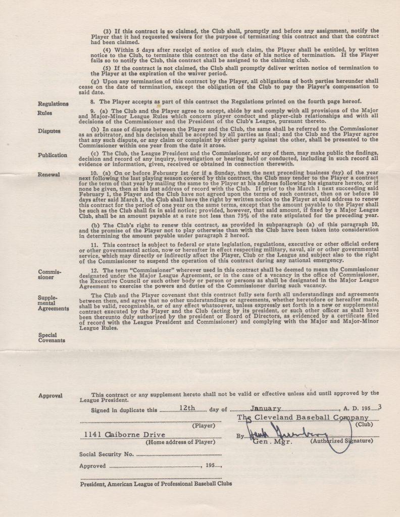 Hank Greenberg was the Indians GM for the final 10 years of Lemon's playing career