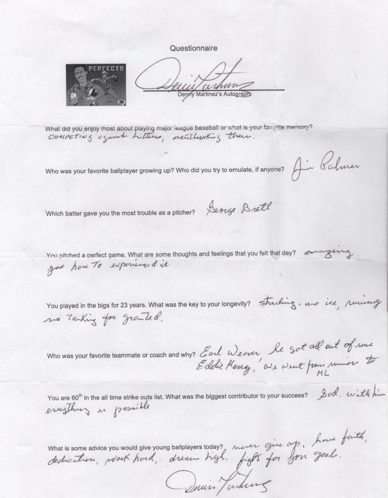 The first Nicaraguan to play in the big leagues, Dennis Martinez won 245 career games