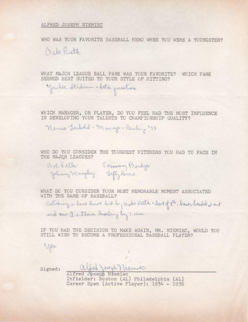 Al Niemiec’s influence on the game goes far beyond his 78 big league appearances.