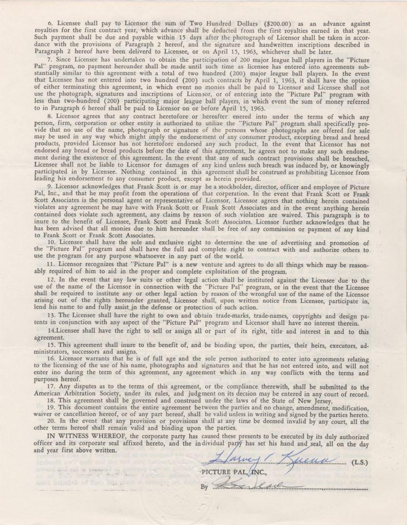 Kuenn was the last out in Koufax's perfecto; later Kuenn recorded his last MLB hit off of the lefty