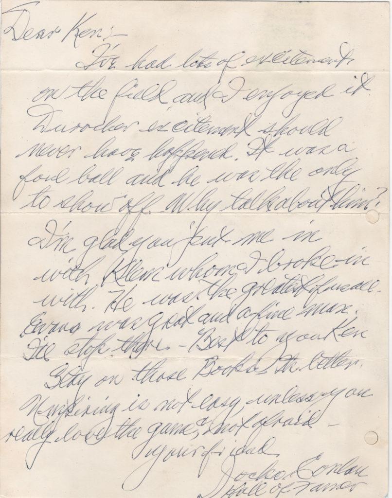 HoF umpire Jocko Conlan writes about shin-kicking incident with Leo