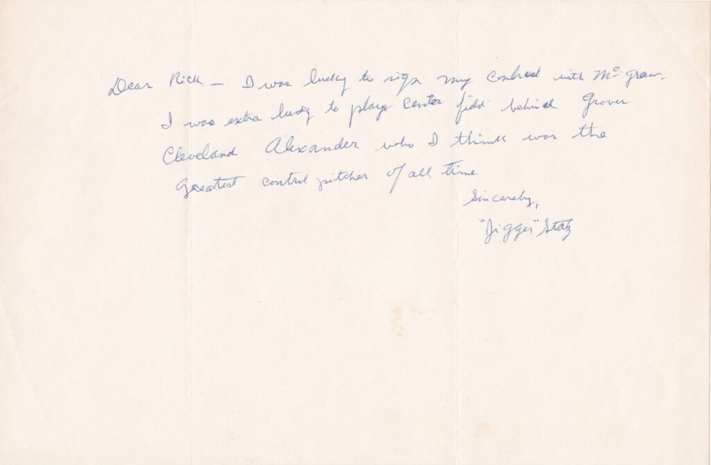 Jigger Statz served as advisor in his biopic 