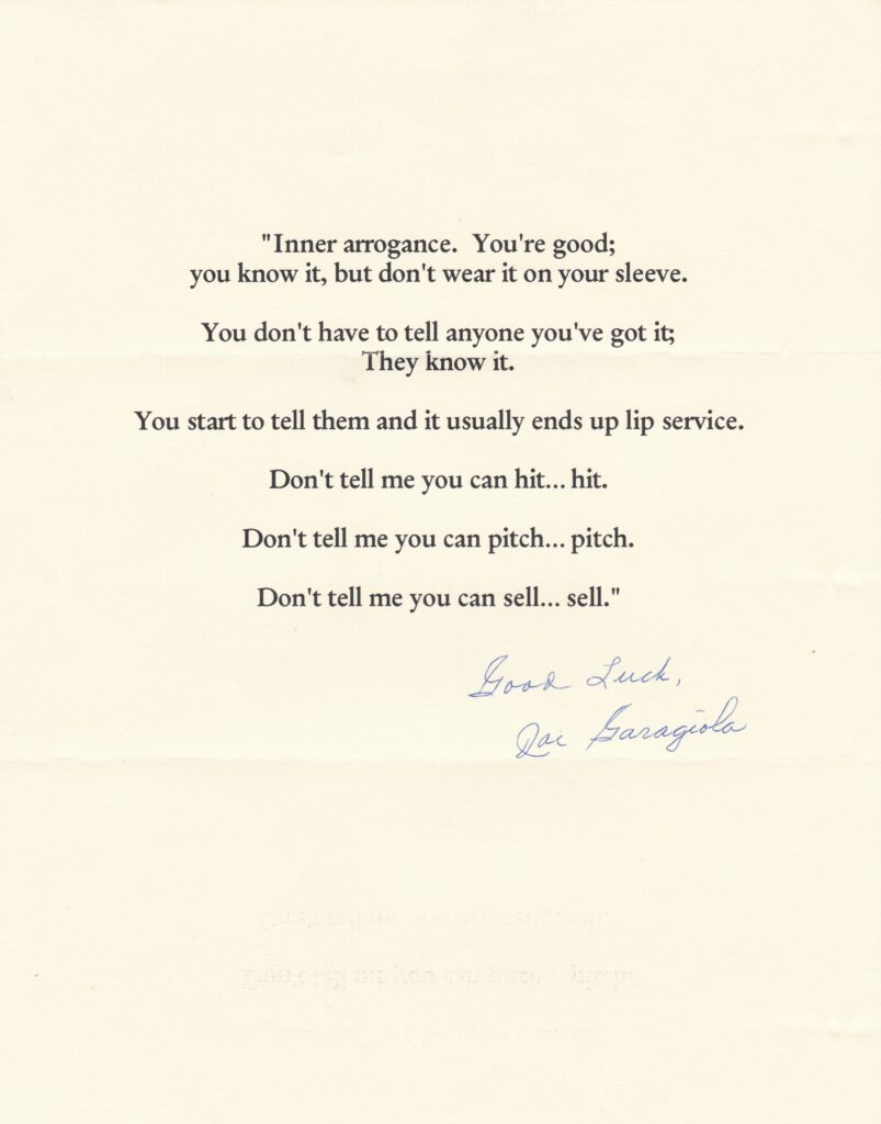 A professional player for a dozen years, he had no place for lip service