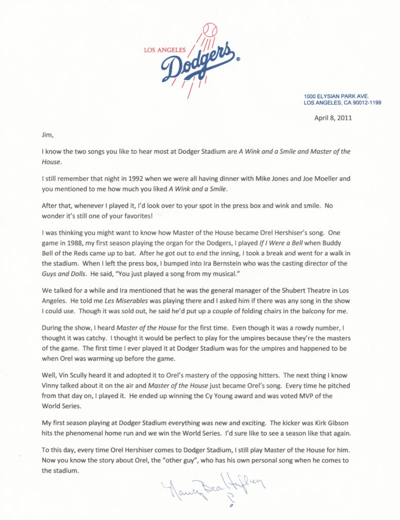 Dodger fans remember when Hershiser was the Master of the House in 1988