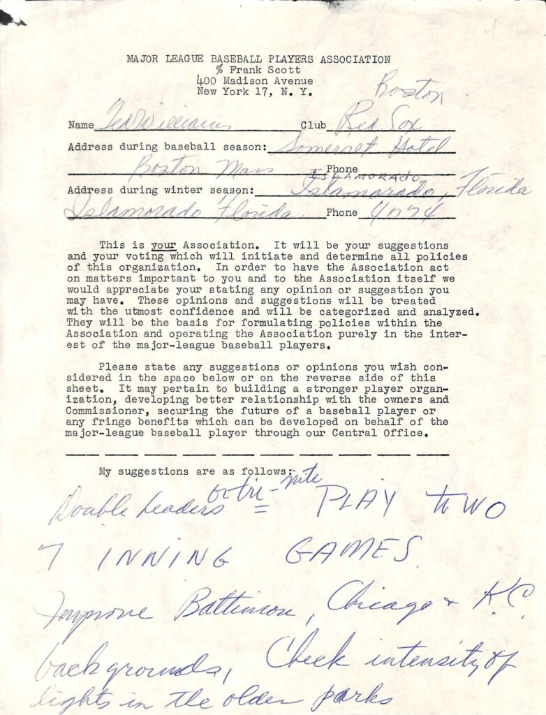 Ted Williams eyesight helped make him one of the greatest hitters of all time