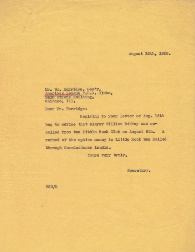 The Yankees clarified Dickey's status two days later