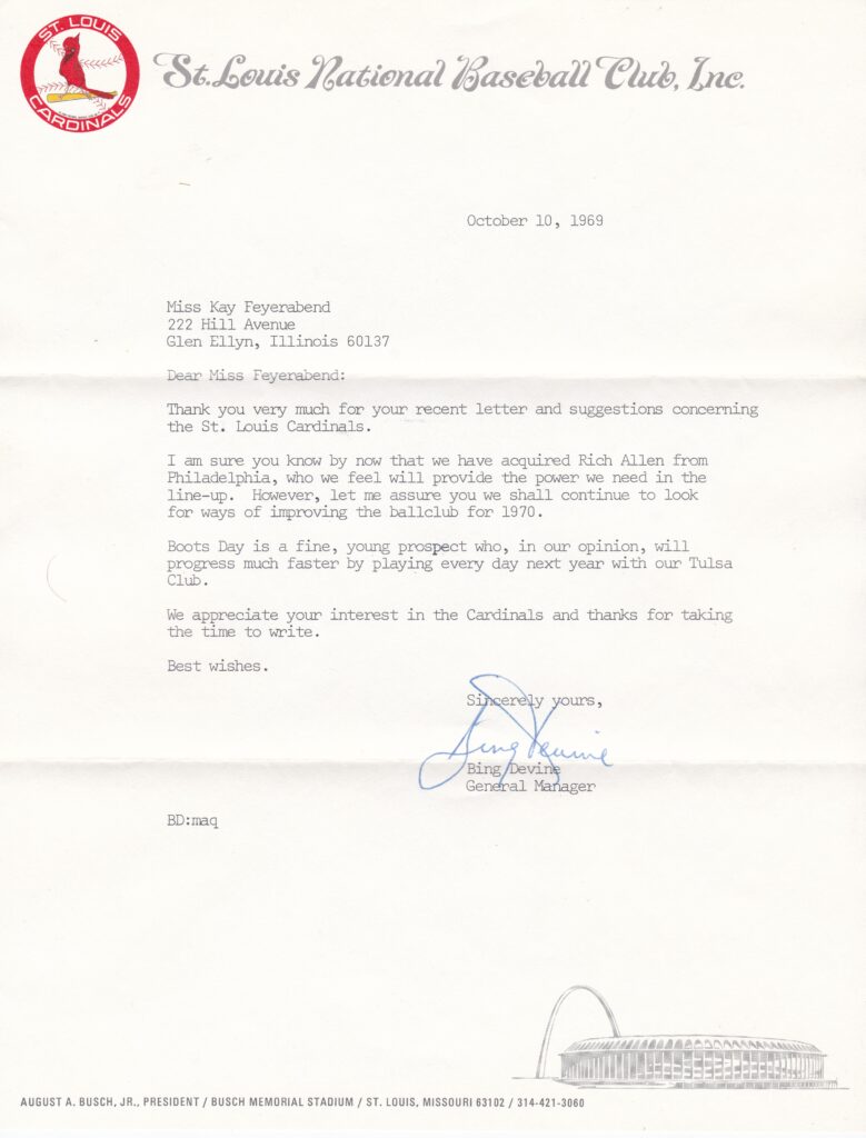 Allen was the centerpiece in the Curt Flood trade that changed the game