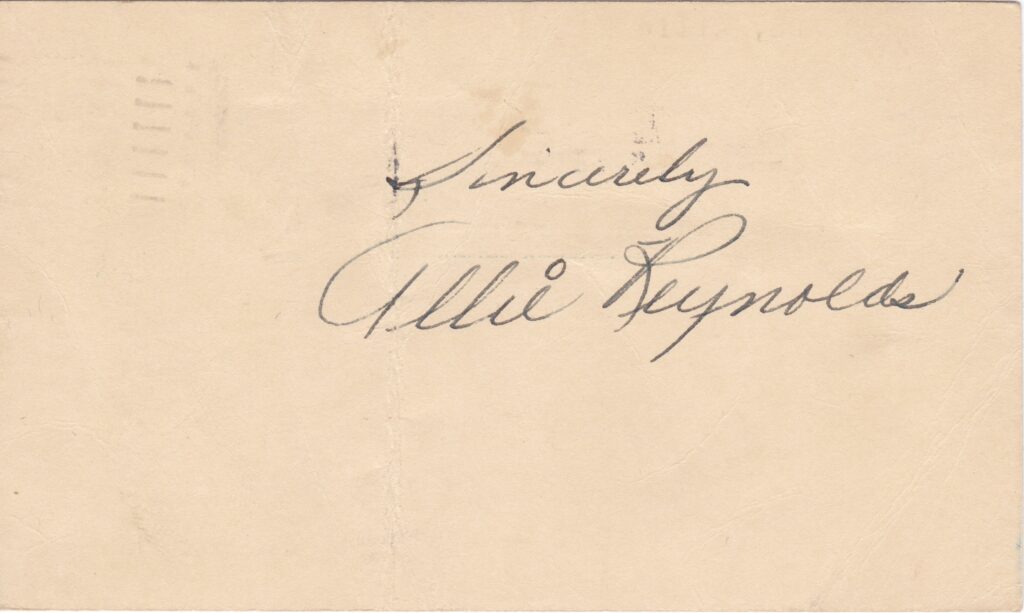 Reynolds was an All Star in five of his final six seasons starting in 1949