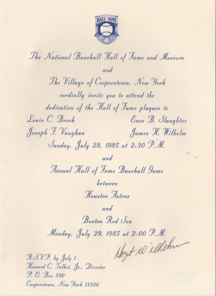 Arky Vaughan was inducted into the Hall of Fame on Sunday, July 28, 1985