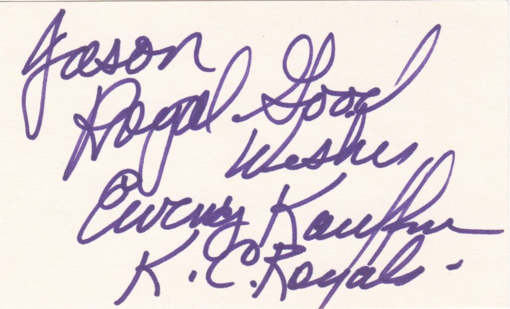 Frank White got his start in pro baseball at KC owner Ewing Kauffman's Royals Academy