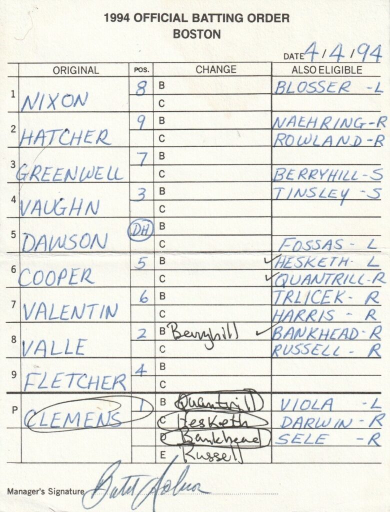 Dave Stewart went 9-1 with a 2.19 ERA head-to-head against Roger Clemens