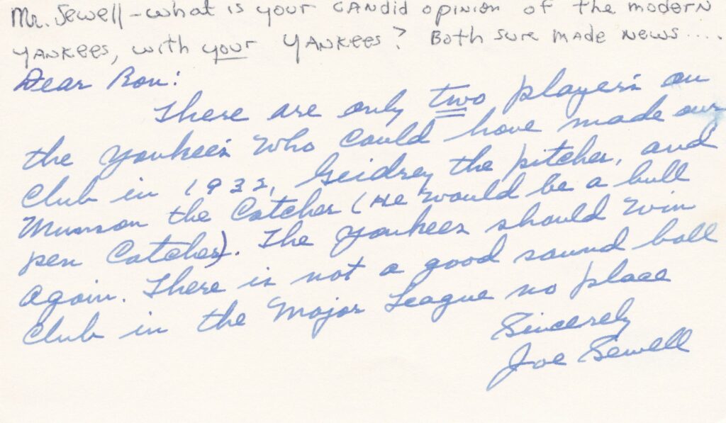 Sewell said there was only one player from the '77 and '78 title teams that could make the '32 Yanks