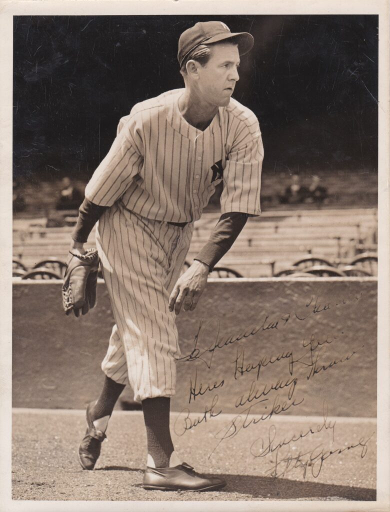 Through their association with Ruth, Juanita & her husband Charlie had access to the Yankees 