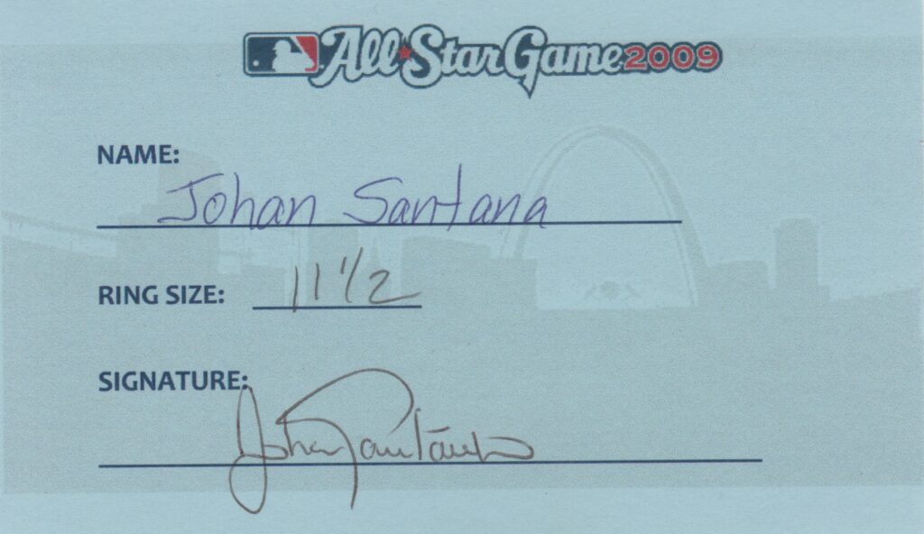 Selected to four All Star teams, Johan Santana allowed one hit and no runs in All Star play 