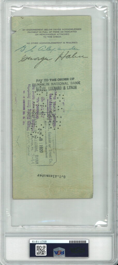 Alexander's final Triple Crown campaign came in 1920 when he posted a career-best 12.0 WAR