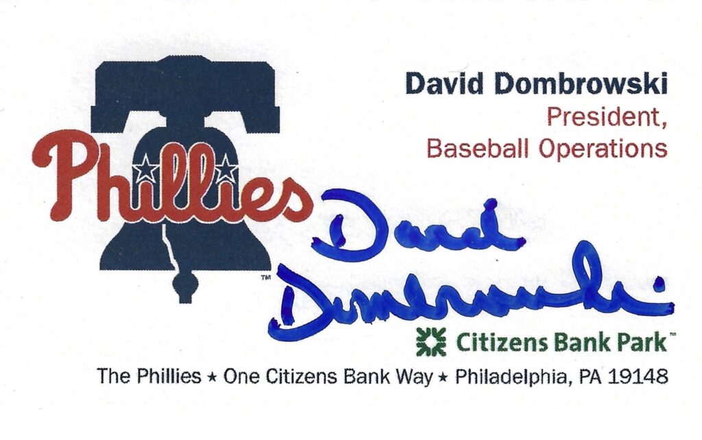  In Philadelphia Dombrowski constructed his fifth pennant-winning team