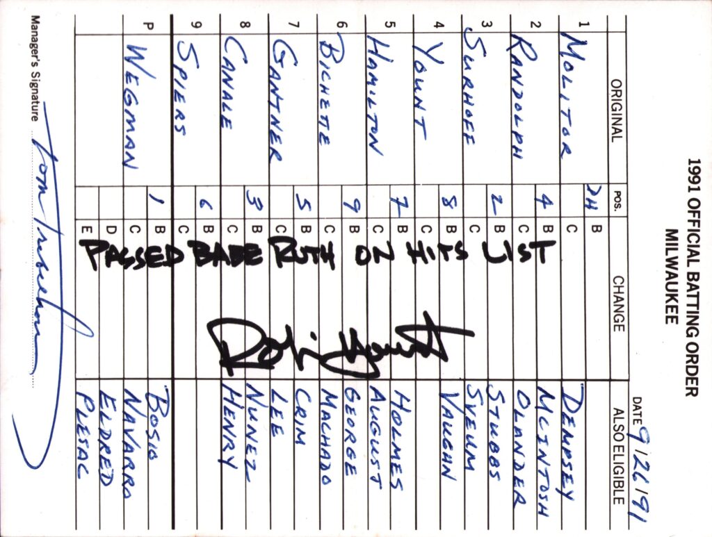 When Ruth retired only 12 men in big league history had more base hits