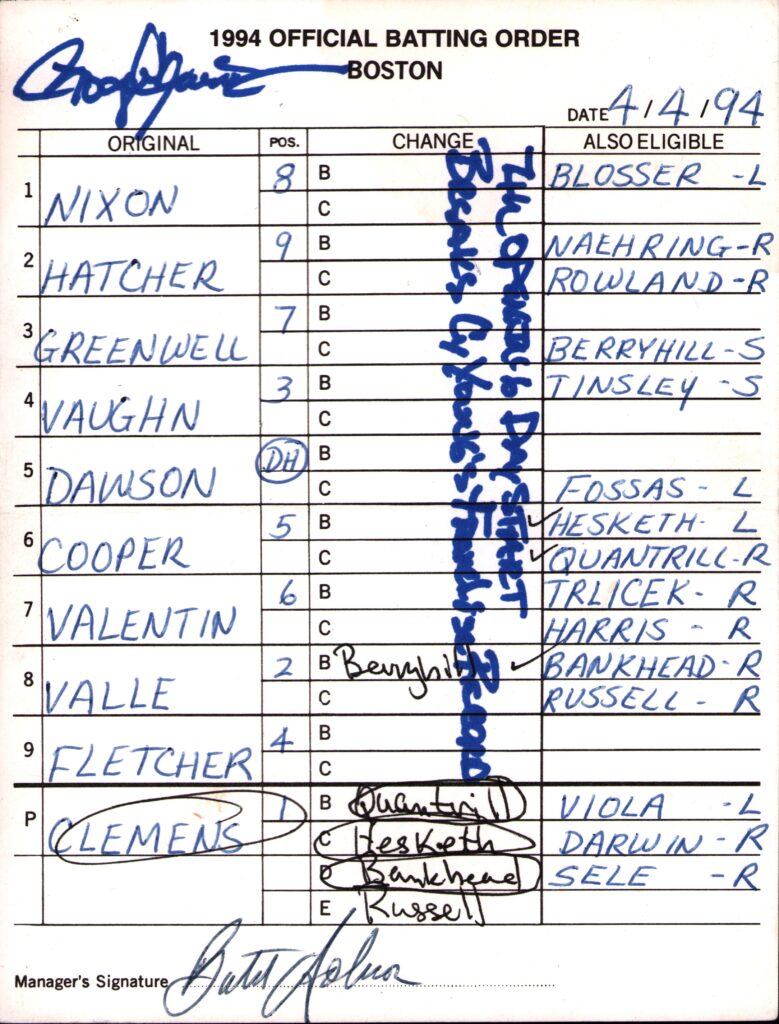 For 90 years Cy Young held the Boston franchise record for Opening Day starts